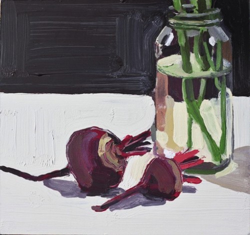 KATHRYN HAUG - Beetroot and Vase with Stalks