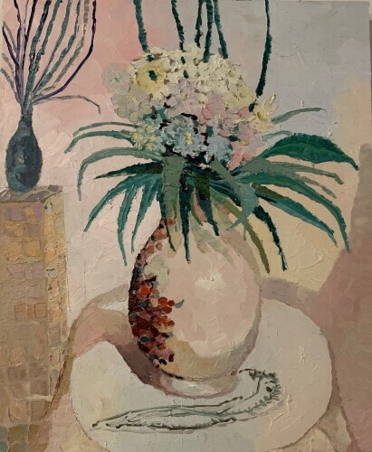 CHLOE TUPPER - Textured Vase with Flowers