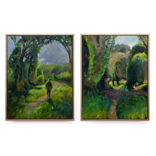 WADE TAYLOR - Gwelup Secret Garden (diptych) - (ACQUIRED BY THE CITY OF STIRLING COLLECTION)