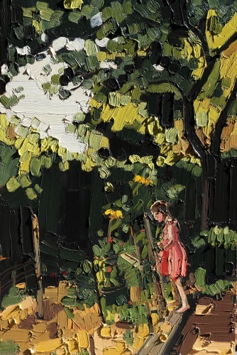 KATHRYN HAUG - Girl Under a Leafy Tree